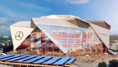 mercedes benz stadium fan expérience enceinte sportive nfl digital