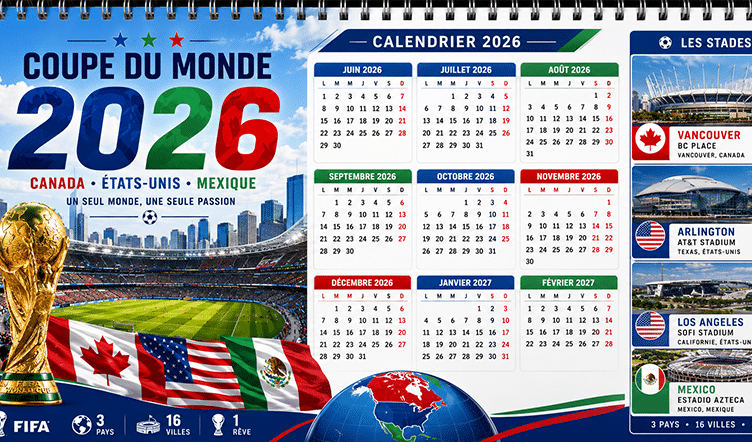 Coupe du monde de football 2026 : calendrier, résultats, villes hôtes et stades officiels